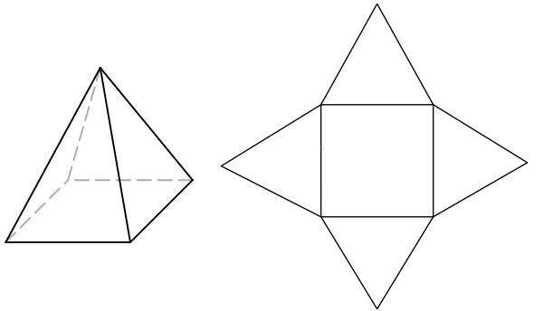 3D representation of a pyramid