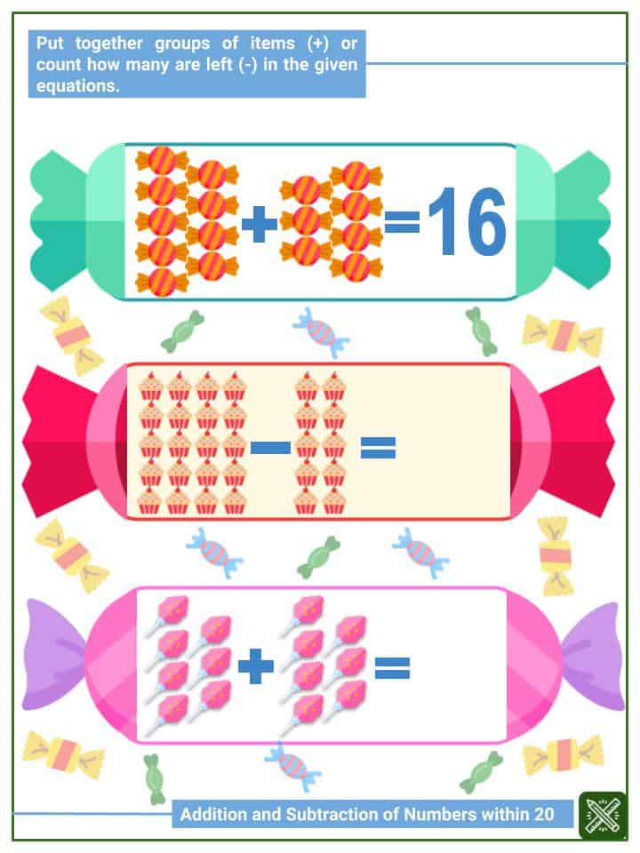 Addition and Subtraction of Numbers within 20 1st Grade