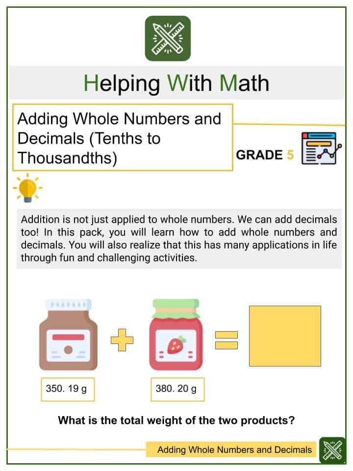 adding-whole-numbers-and-decimals-tenths-to-thousandths-5th-grade-math-worksheets-helping