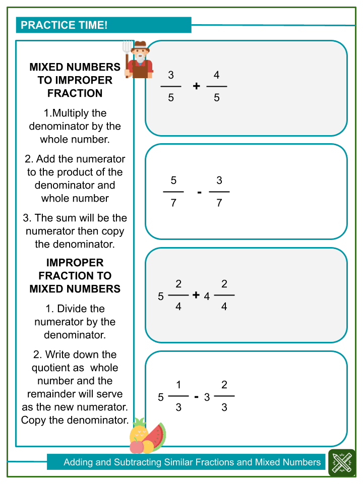 problem solving of subtracting fractions
