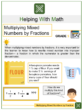 Multiplying Mixed Numbers by Fractions 5th Grade Math Worksheets