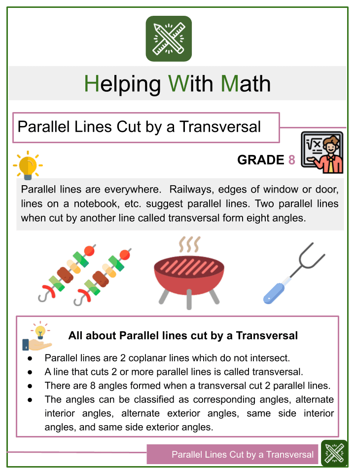 parallel-lines-cut-by-a-transversal-8th-grade-math-worksheets