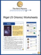 Rigel (ẞ Orionis) Worksheets
