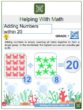 Adding Numbers within 20 1st Grade Math Worksheets