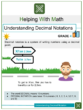 Understanding Decimal Notations 4th Grade Math Worksheets