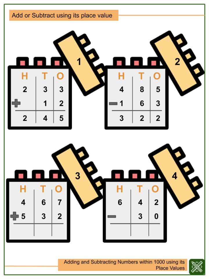 adding-and-subtracting-numbers-within-1000-using-its-place-values-2nd-grade-math-worksheets