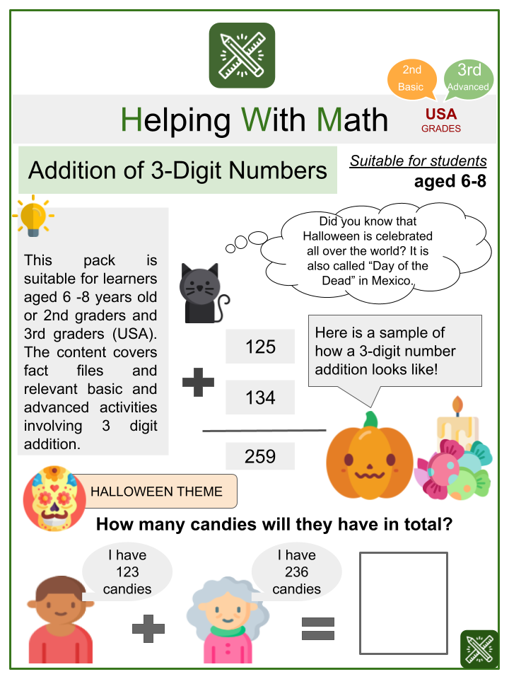 halloween math worksheets grade 4