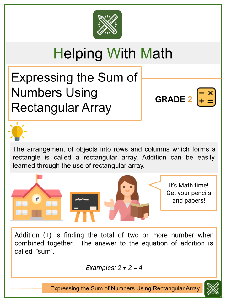 expressing-the-sum-of-numbers-using-rectangular-array-math-worksheets