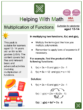Multiplication of Functions (Travel and Tours Themed) Worksheets