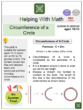 Circumference of a Circle (Summer Party Themed) Worksheets