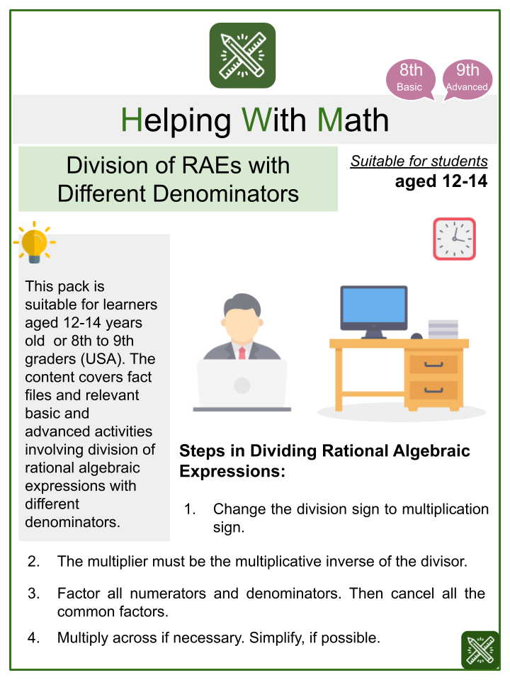division-of-rational-algebraic-expressions-themed-worksheets