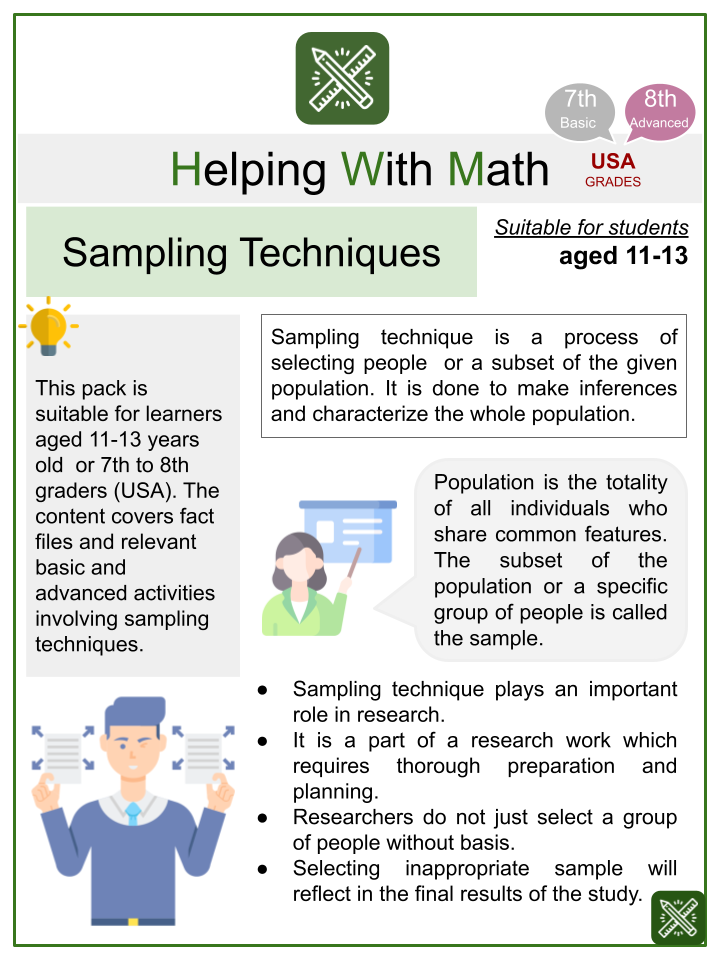 sampling-techniques-themed-math-worksheets-ages-11-13