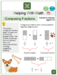Composing Fractions (International Dogs Day Themed) Math Worksheets