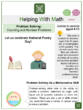 Counting and Number Problems (National Poetry Day Themed) Math Worksheets