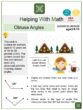 Obtuse Angles (Winter Themed) Math Worksheets