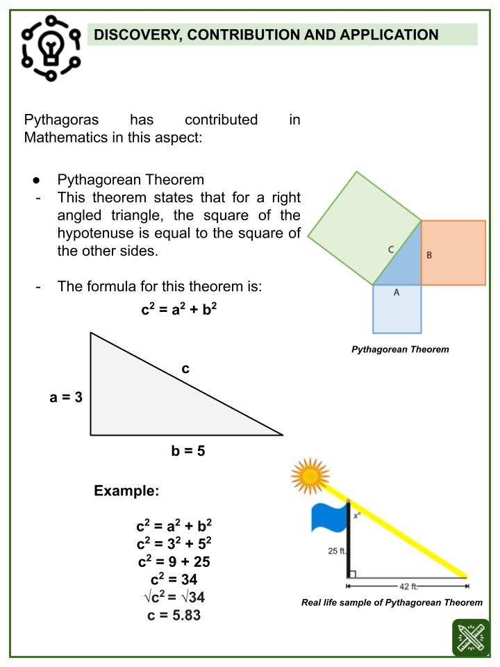 People Series_ Pythagoras (Greece Themed) Worksheet