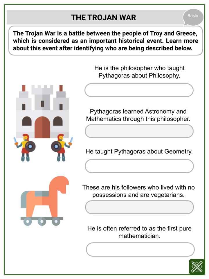 People Series_ Pythagoras (Greece Themed) Worksheet