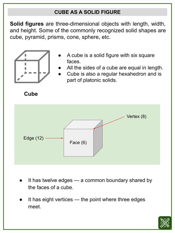 Surface Area of a Cube (International Day of Education Themed) Worksheets