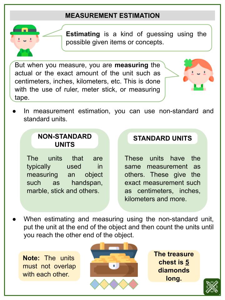 Measurement Estimation (St. Patrick's Day Themed) Worksheets