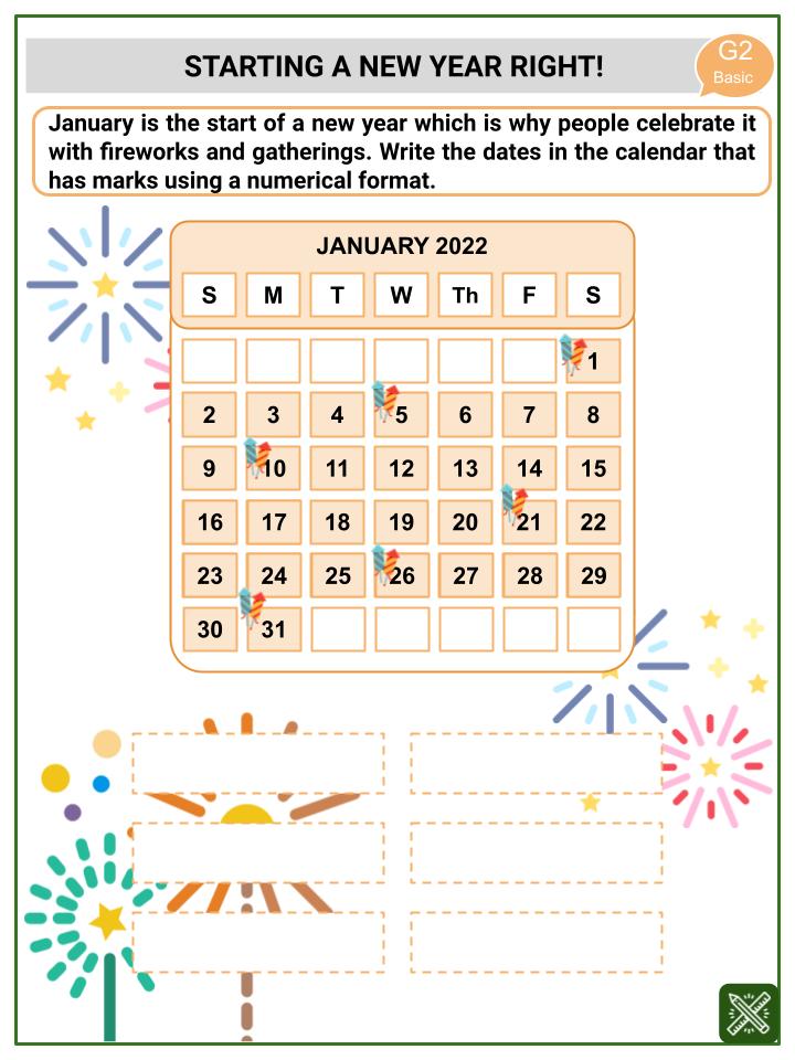 Calendar (World Holidays Themed) Worksheets