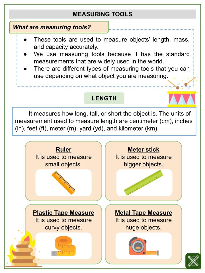 Measuring Tools (Festa Junina Themed) Worksheets