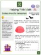 Surface Area of a Hemisphere (Halloween themed) Math Worksheets