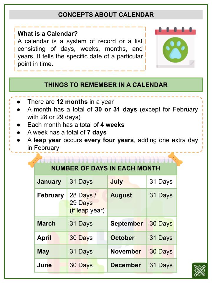 Word Problems Related to Calendar (World Animal Day Themed) Worksheets
