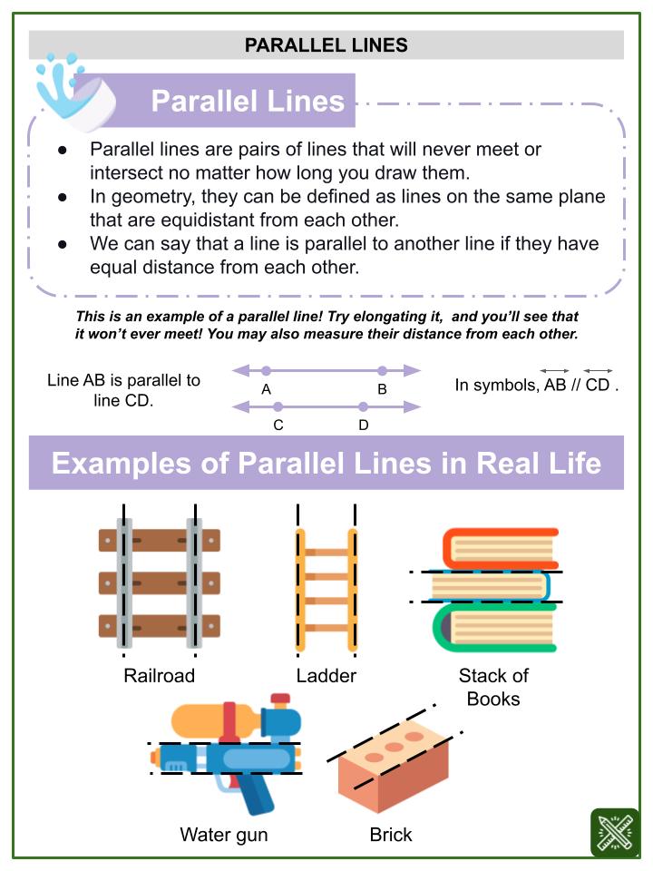 Parallel and Perpendicular Lines (Songkran Festival Themed) Worksheets
