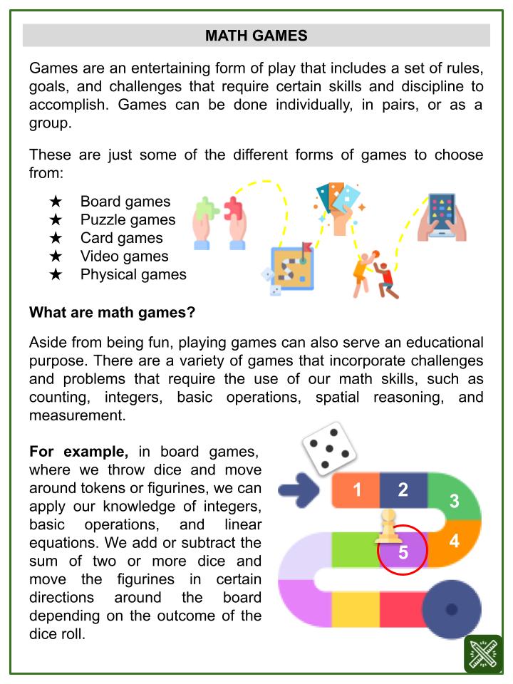 Math Games (Rosh Hashanah Themed) Worksheets