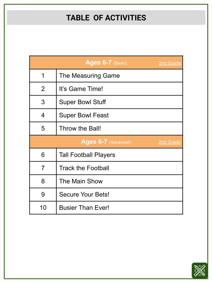 Ruler (Super Bowl Sunday Themed) Worksheets