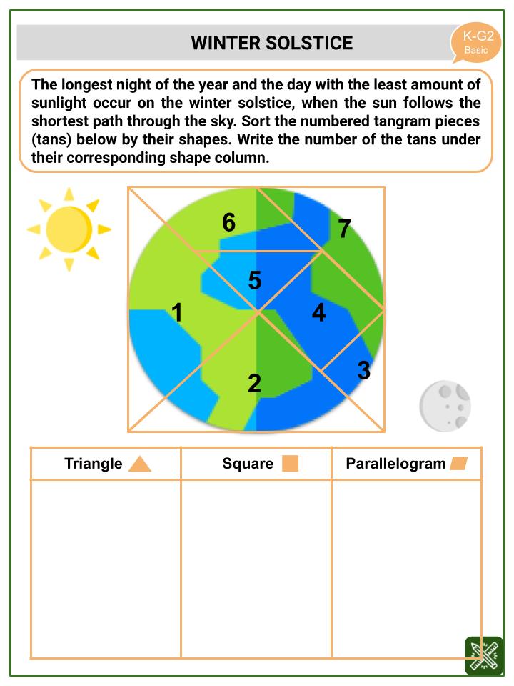 Abstract Thinking Skill_ Tangrams (Winter Solstice Themed) Worksheets