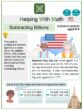 Subtracting Billions (National Flag Day Theme) Math Worksheets