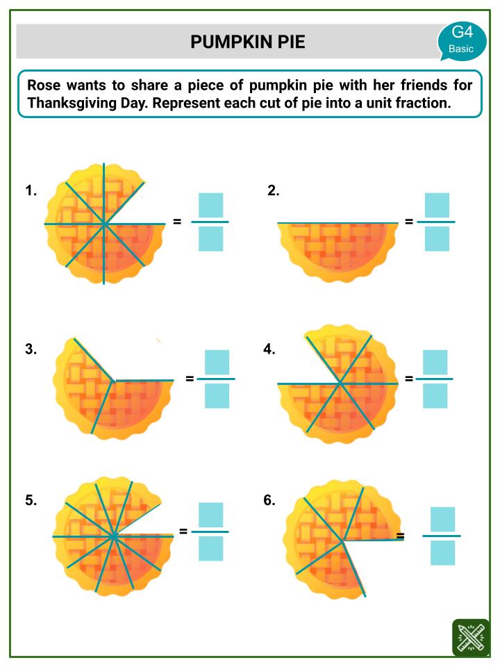 Unit Fractions (Thanksgiving Day Themed)