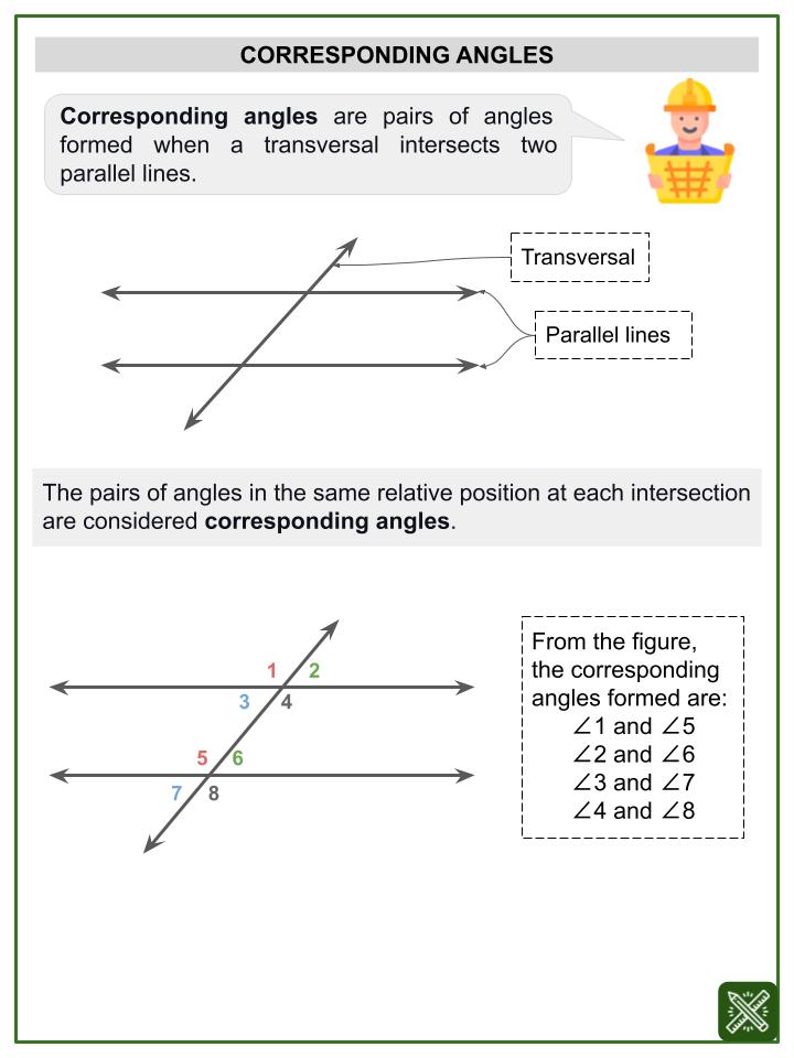 Corresponding Angles (World Cities Day Themed) Worksheets