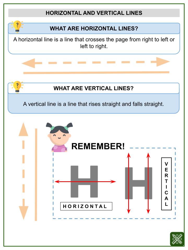 Horizontal and Vertical Line (Women's History Month Themed) Worksheets