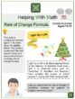 Rate of Change Formula (Light Up a Life Themed) Math Worksheets
