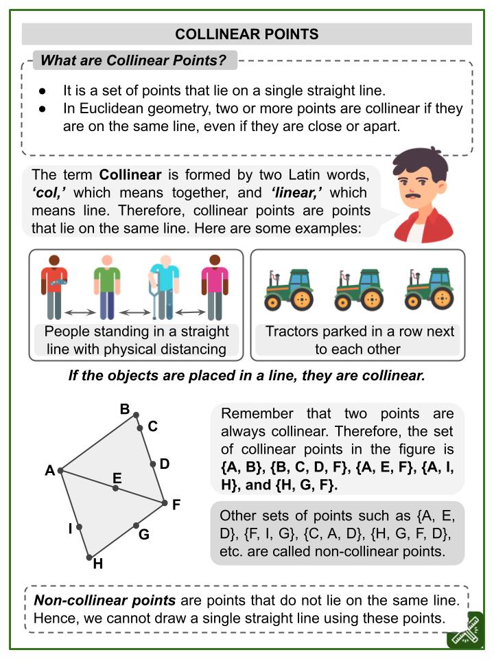 Collinear Points (Construction Themed) Worksheets