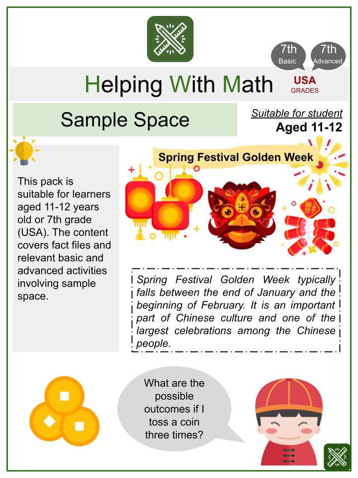 Sample Space (Spring Festival Golden Week Themed) Worksheets