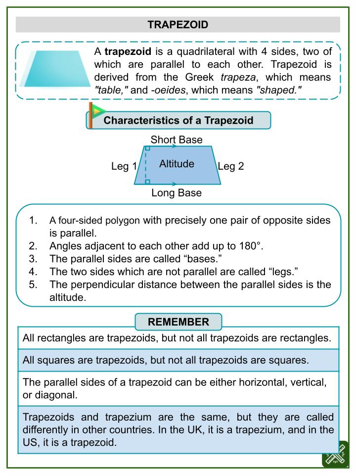 Trapezoid (World Tourism Day) Worksheets