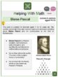 People Series: Blaise Pascal (French Architecture Themed) Math Worksheets
