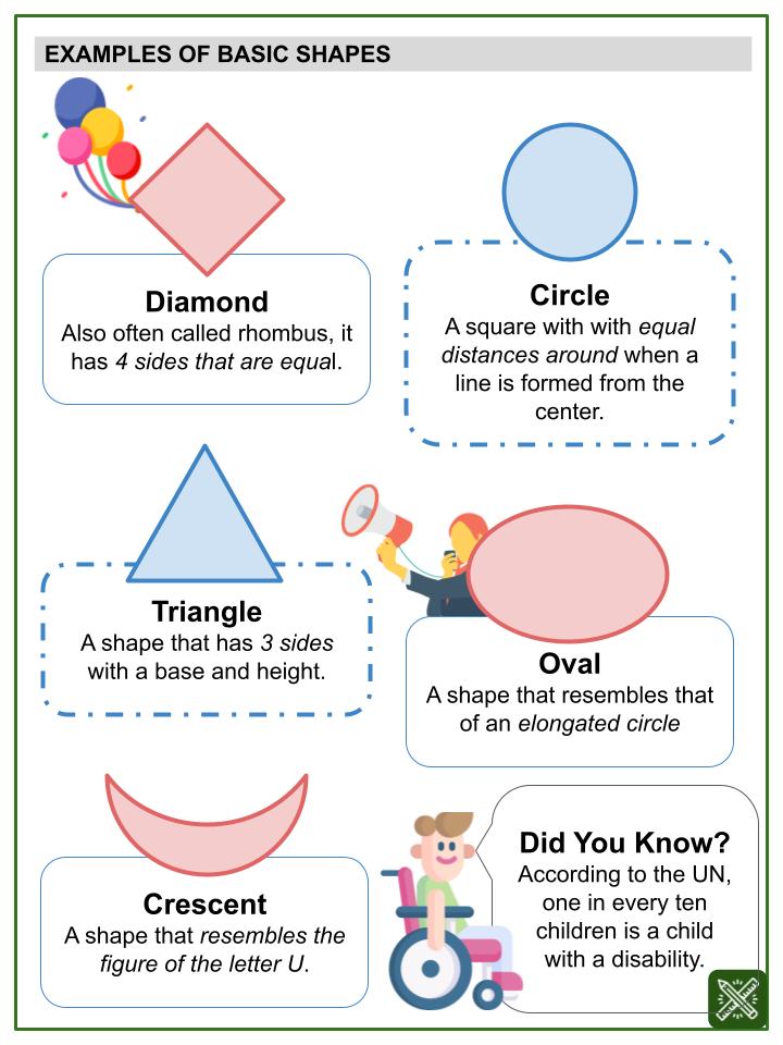 Basic Shapes (International Day of PWD's Themed) Worksheets
