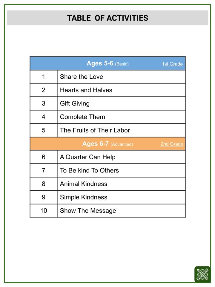 Halves and Quarters (World Kindness Week Themed) Worksheets